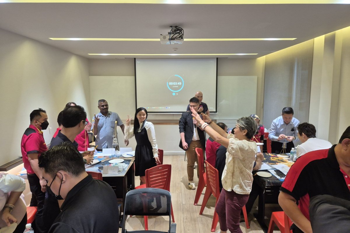 A lively workshop activity in full swing